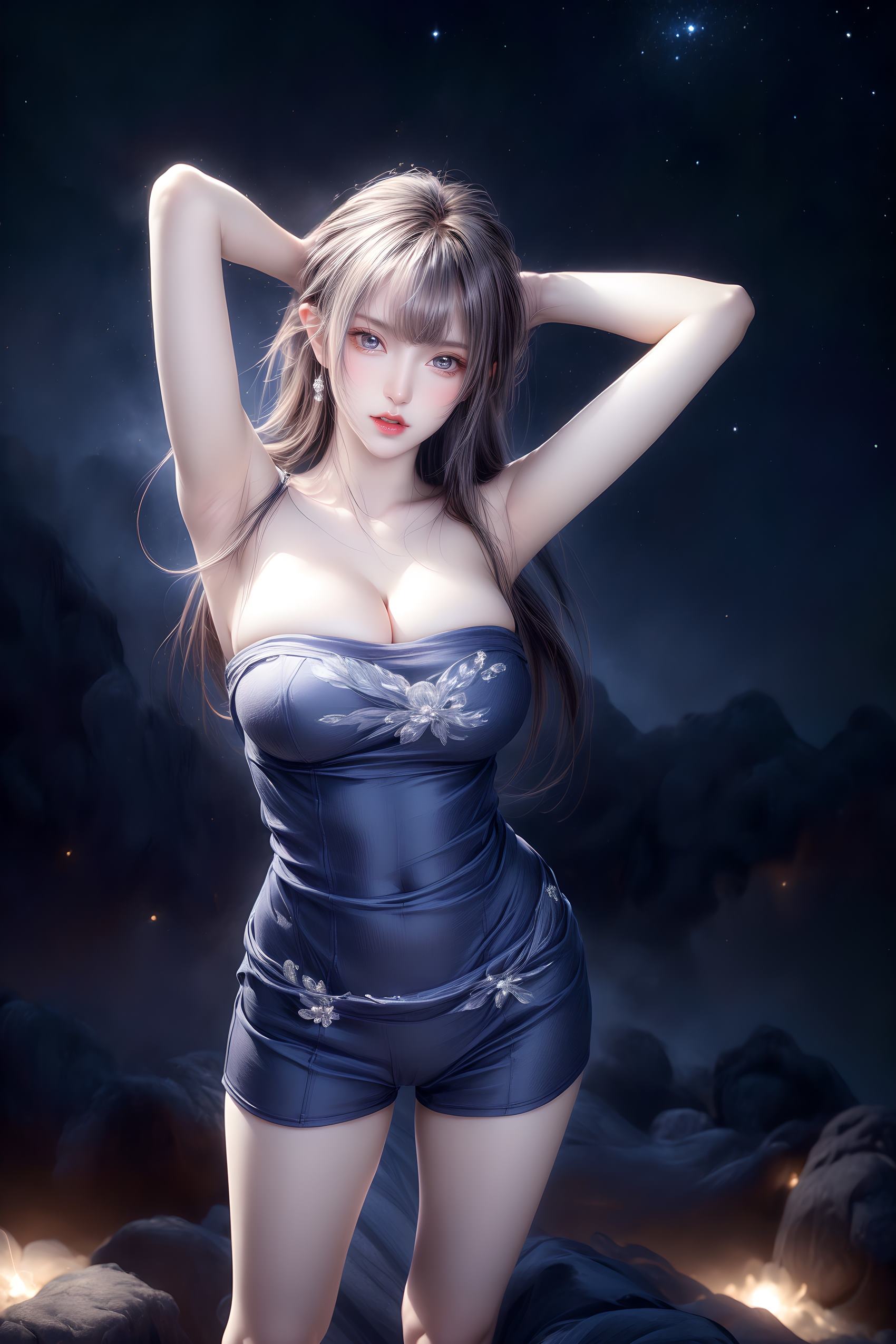 AI绘画 314 紫白少女[95P]第15张