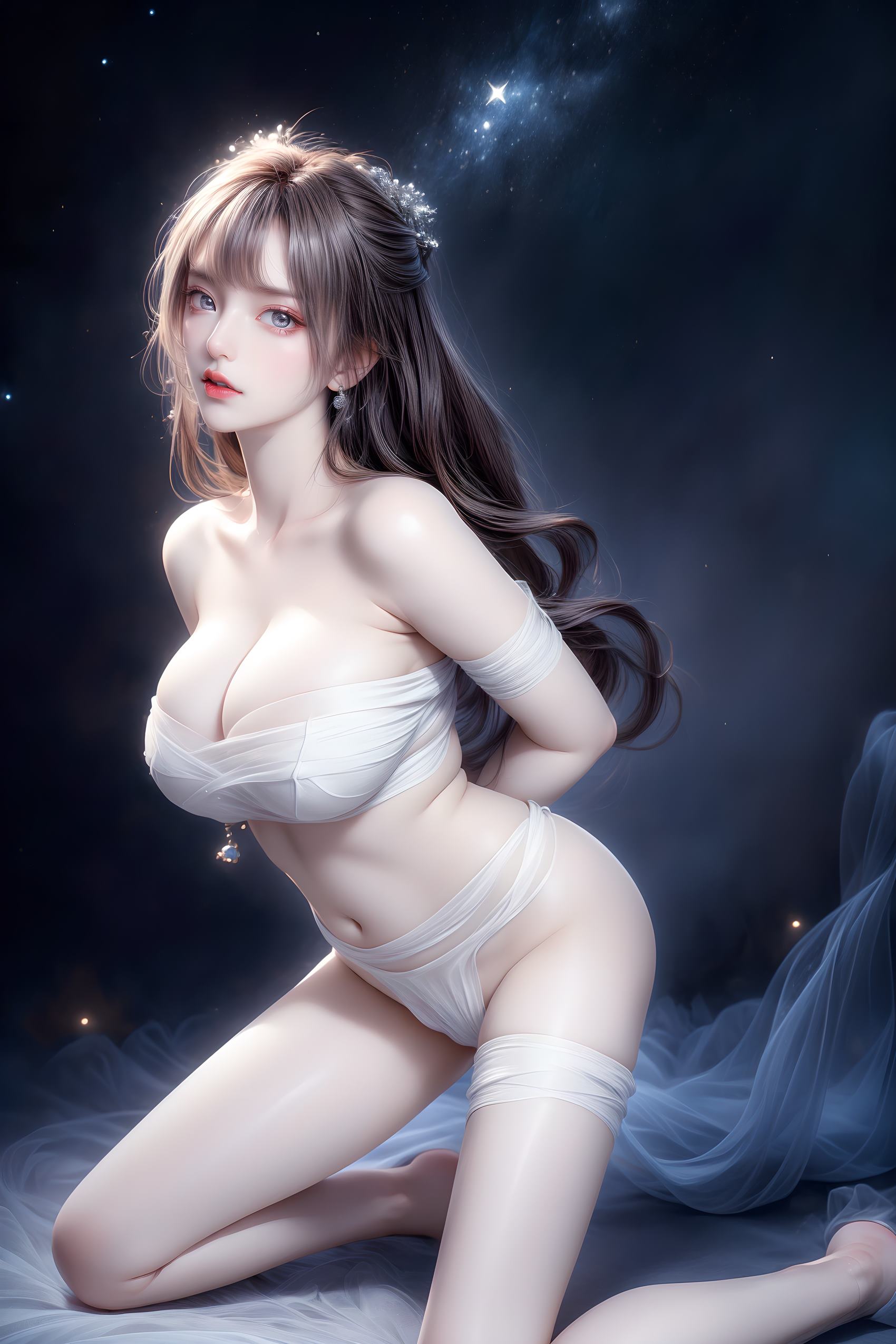 AI绘画 314 紫白少女[95P]第18张