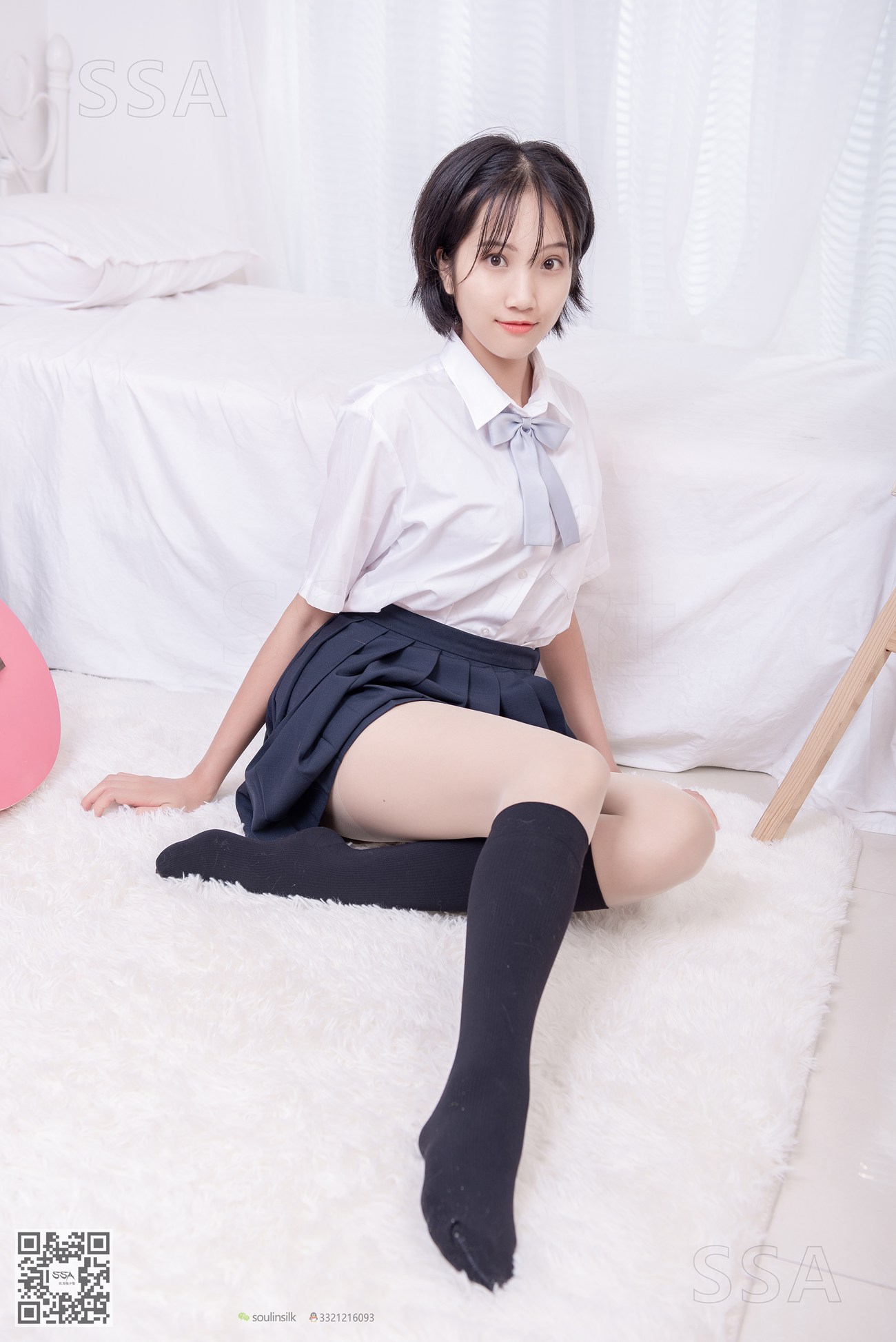 [SSA丝社]超清写真 NO.181 小佩 酒窝少女JK至服肉丝黑袜穿搭示范[135P]第20张