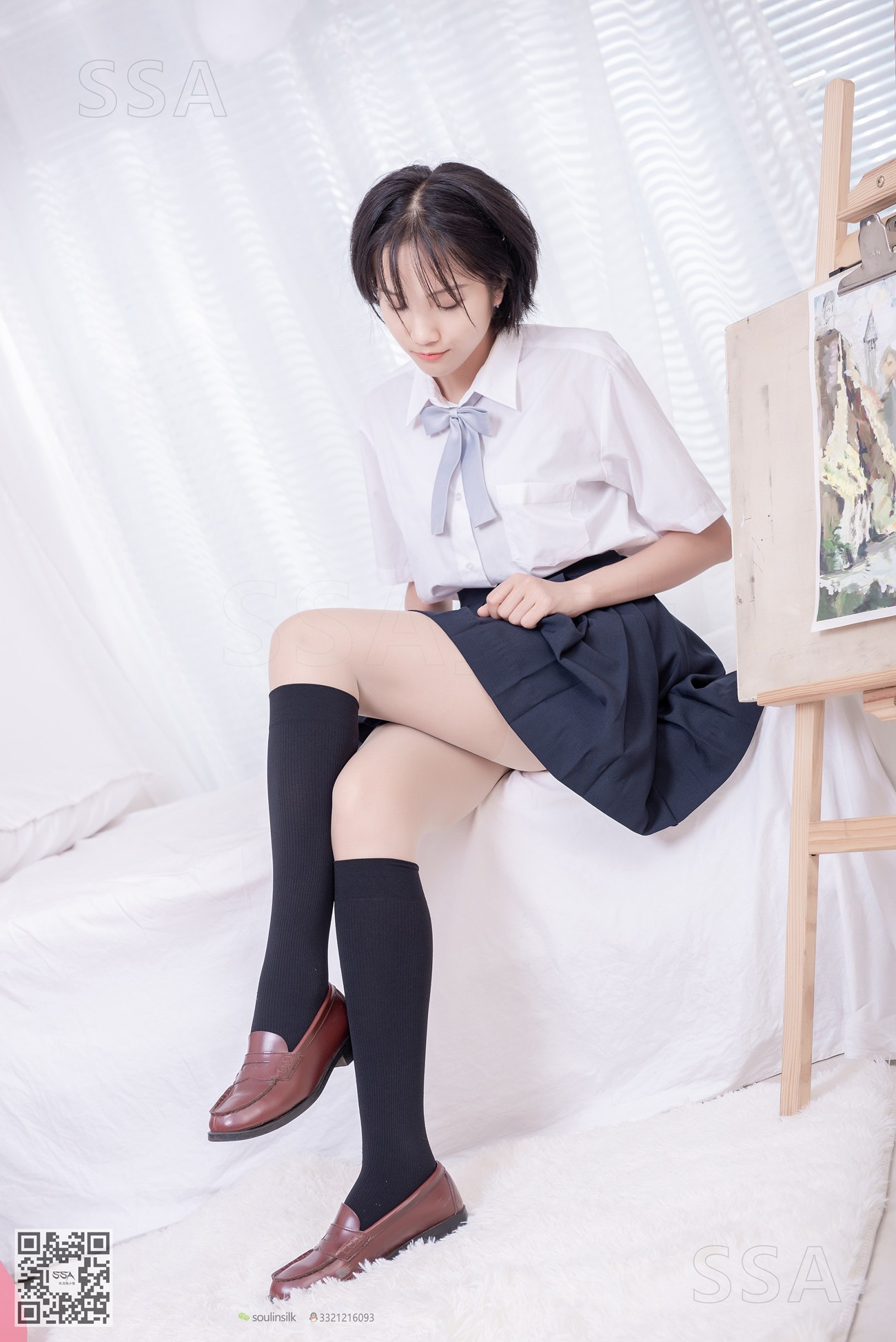 [SSA丝社]超清写真 NO.181 小佩 酒窝少女JK至服肉丝黑袜穿搭示范[135P]第26张