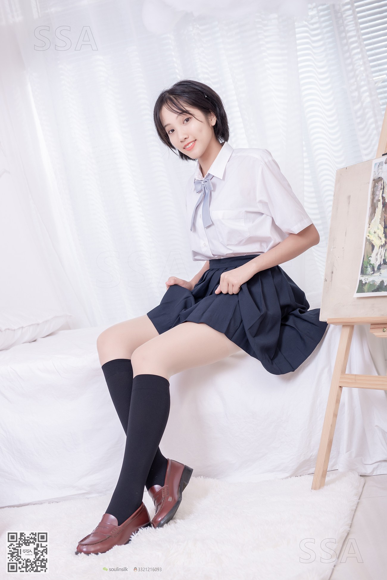 [SSA丝社]超清写真 NO.181 小佩 酒窝少女JK至服肉丝黑袜穿搭示范[135P]第27张