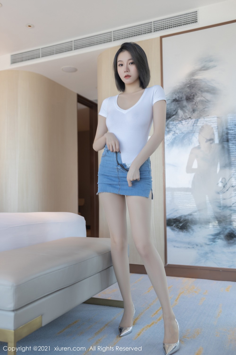 [XiuRen秀人网] 2021.12.14 No.4336 安然Maleah 超短牛仔裙第16张