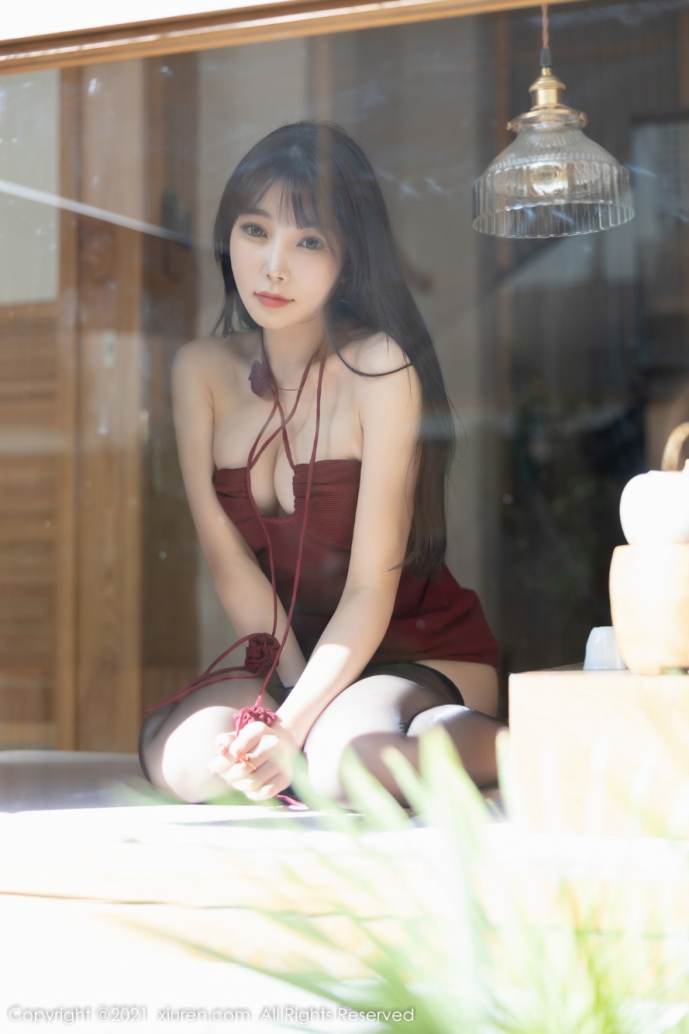 [XiuRen秀人网] 2021.12.16 No.4348 芝芝Booty 红色内衣第8张
