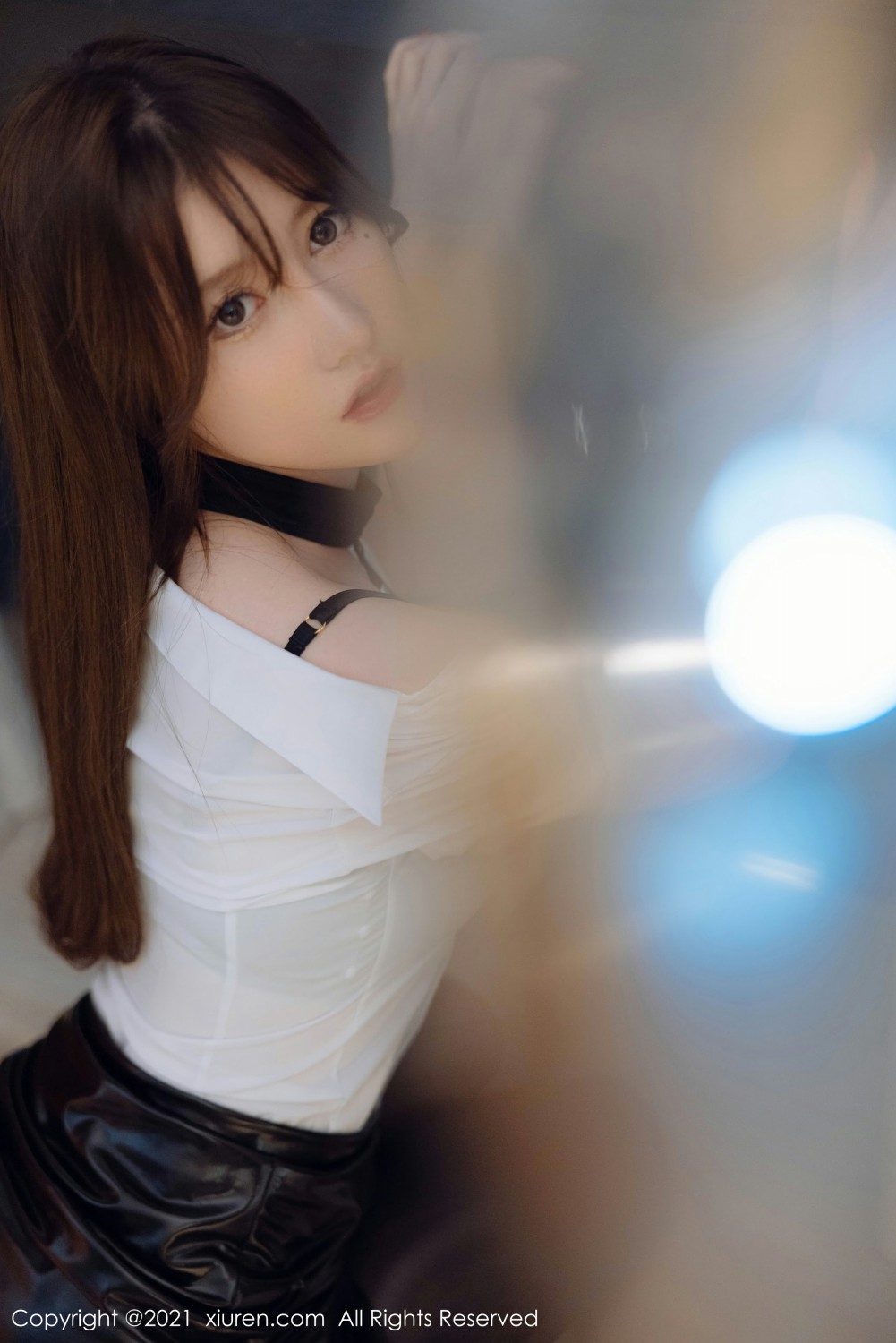 [XiuRen秀人网] 2021.12.28 No.4395 美桃酱 黑丝皮裙第7张