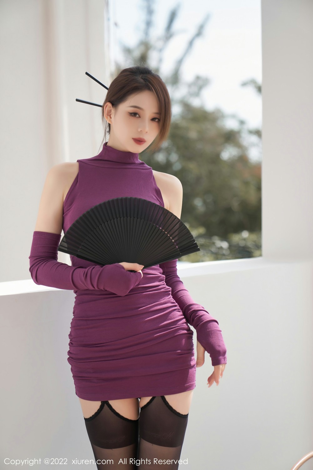 [XiuRen秀人网] 2022.01.27 No.4521 言沫 魅惑黑丝第4张