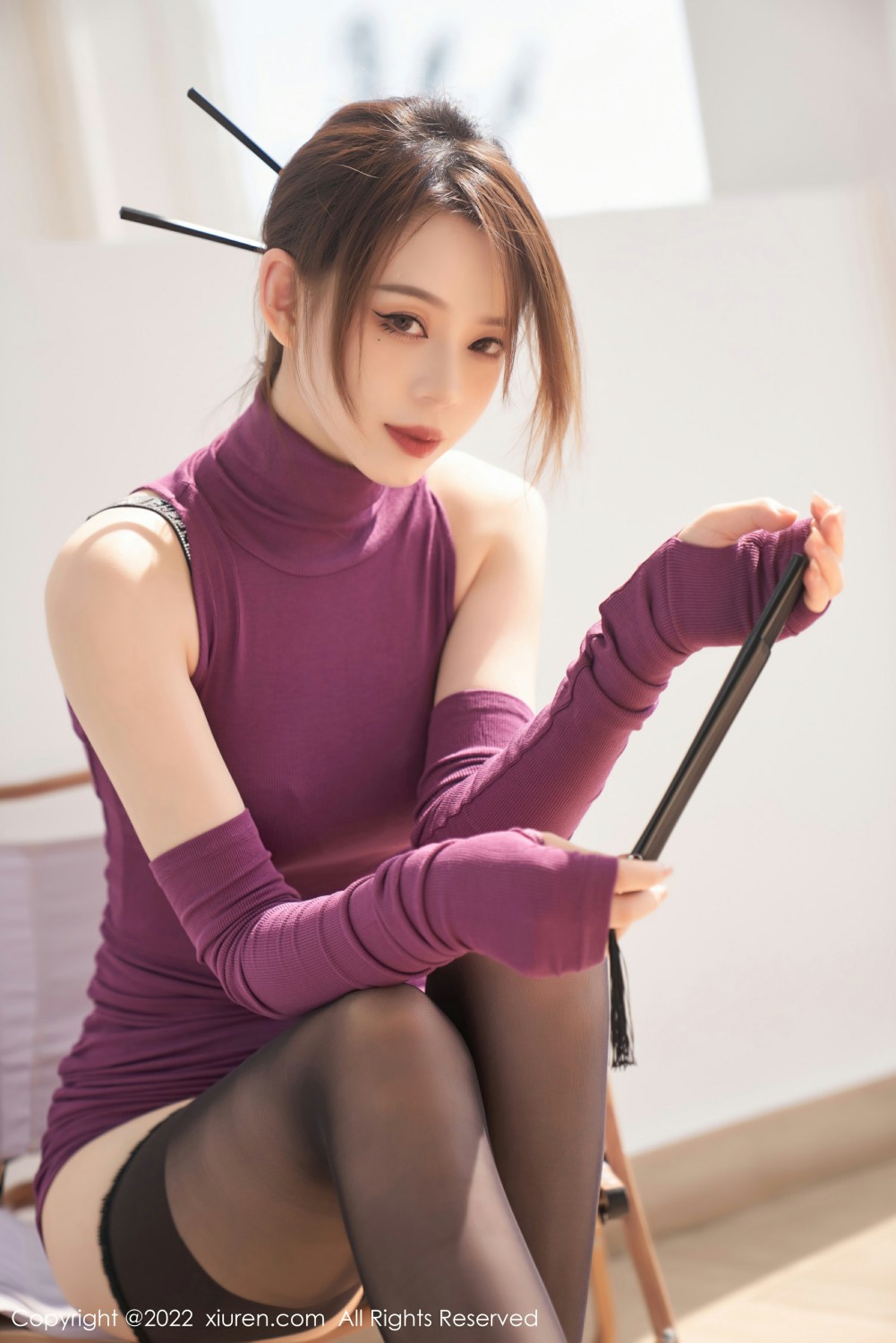 [XiuRen秀人网] 2022.01.27 No.4521 言沫 魅惑黑丝第7张