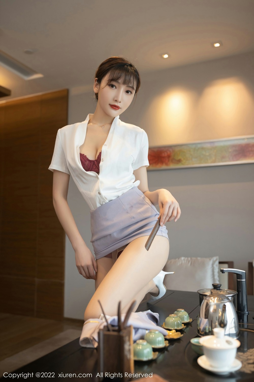 [XiuRen秀人网] 2022.03.09 No.4694 陆萱萱 性感茶艺师第5张