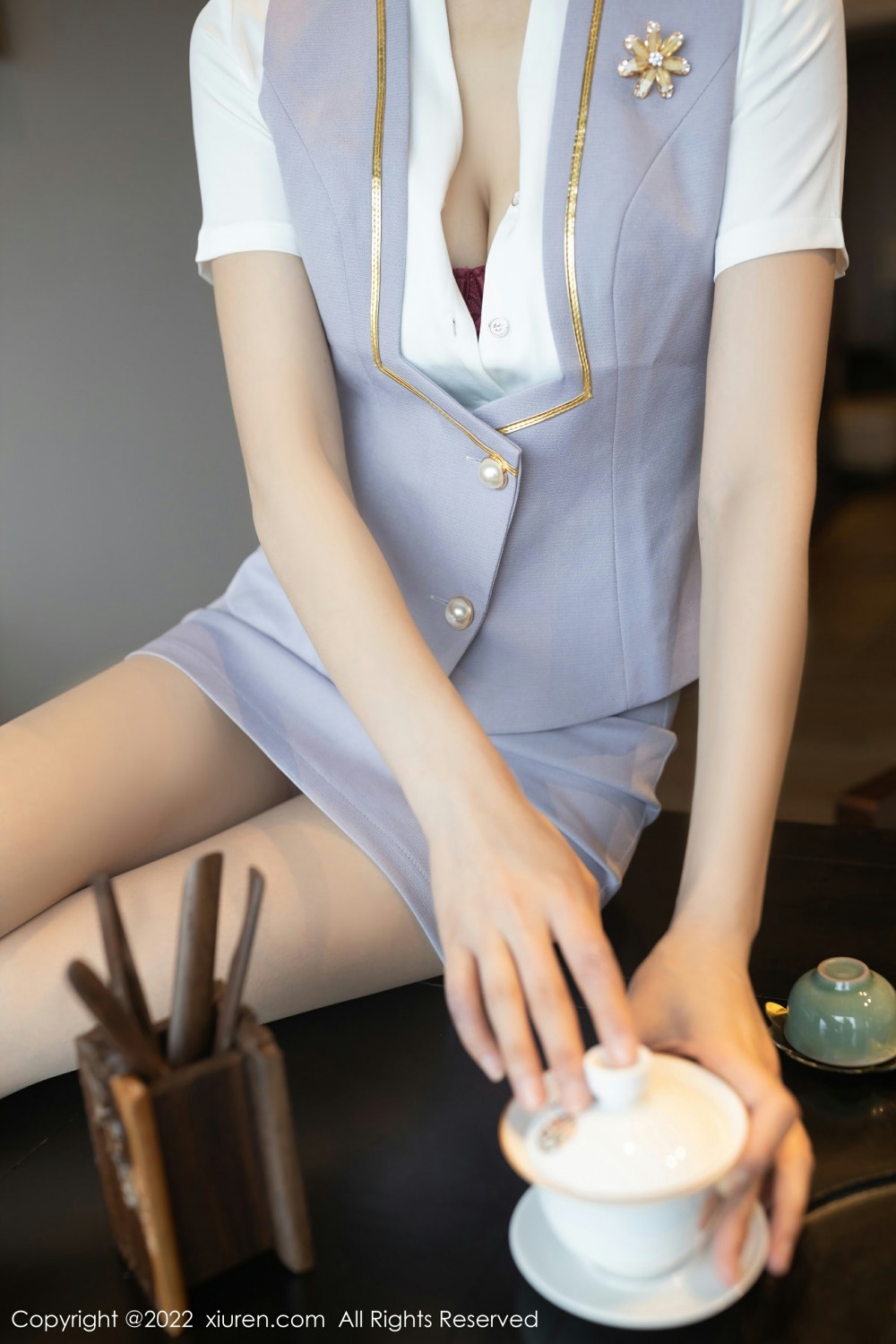 [XiuRen秀人网] 2022.03.09 No.4694 陆萱萱 性感茶艺师第2张