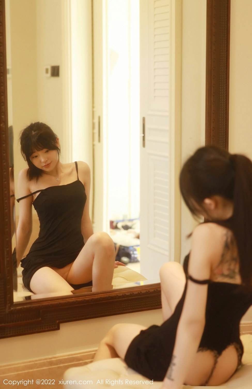[XiuRen秀人网] 2022.03.22 No.4752 佘贝拉bella 黑色连衣裙第1张
