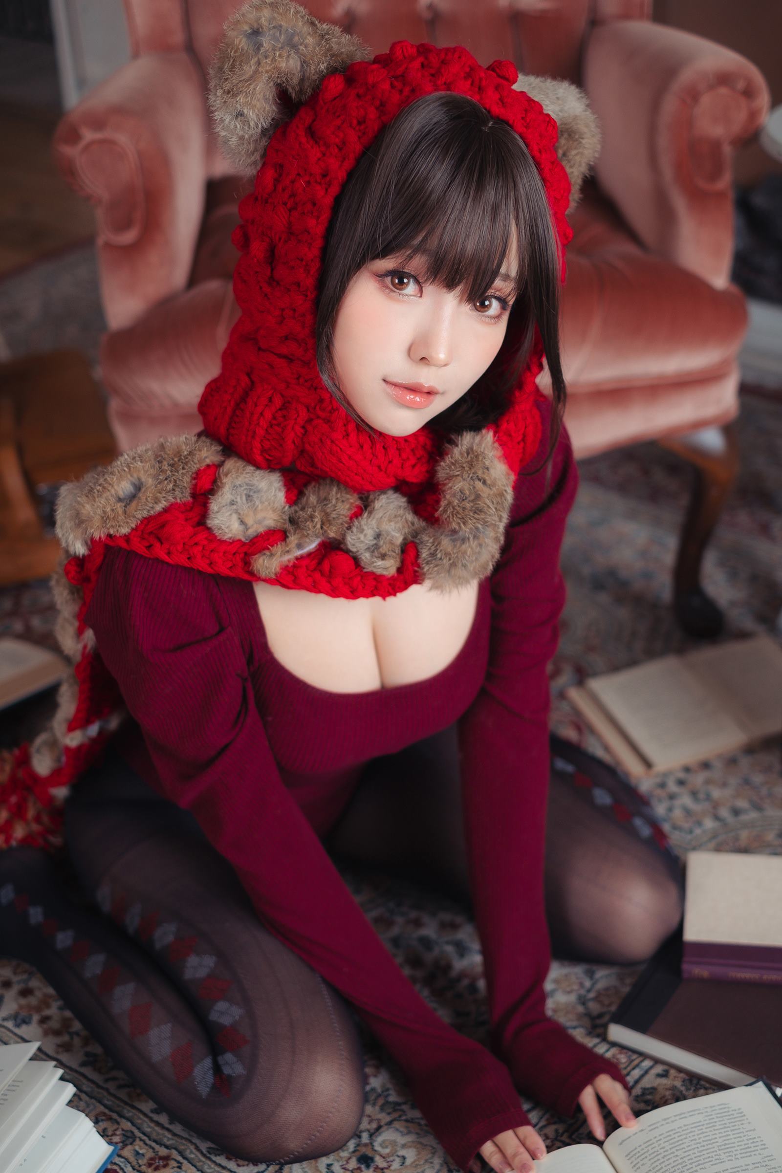 Ely_eee(ElyEE子)   红色 KNITTING[52P]第8张