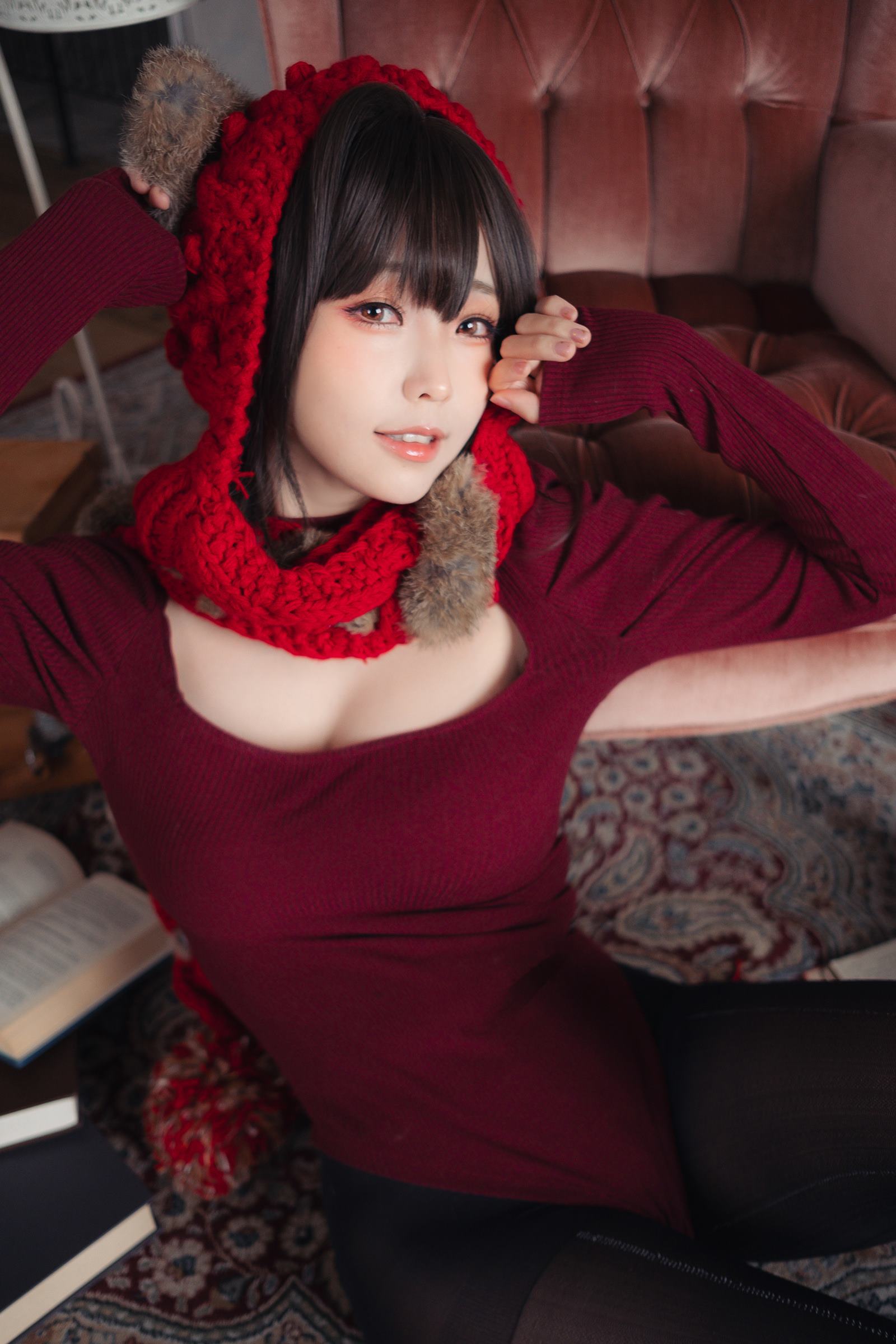 Ely_eee(ElyEE子)   红色 KNITTING[52P]第9张