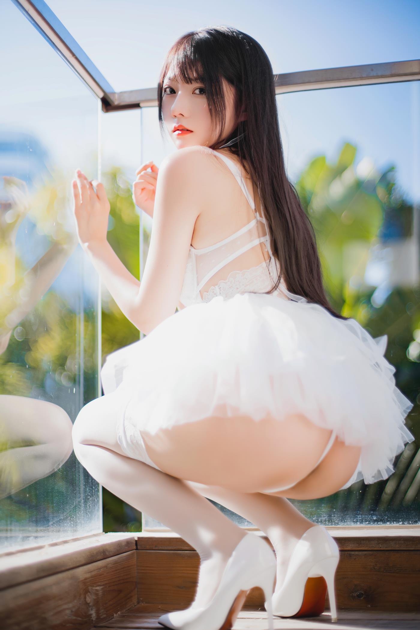 网紅Coser@香草喵露露  杨枝甘露 白色纱裙 [48P]第6张