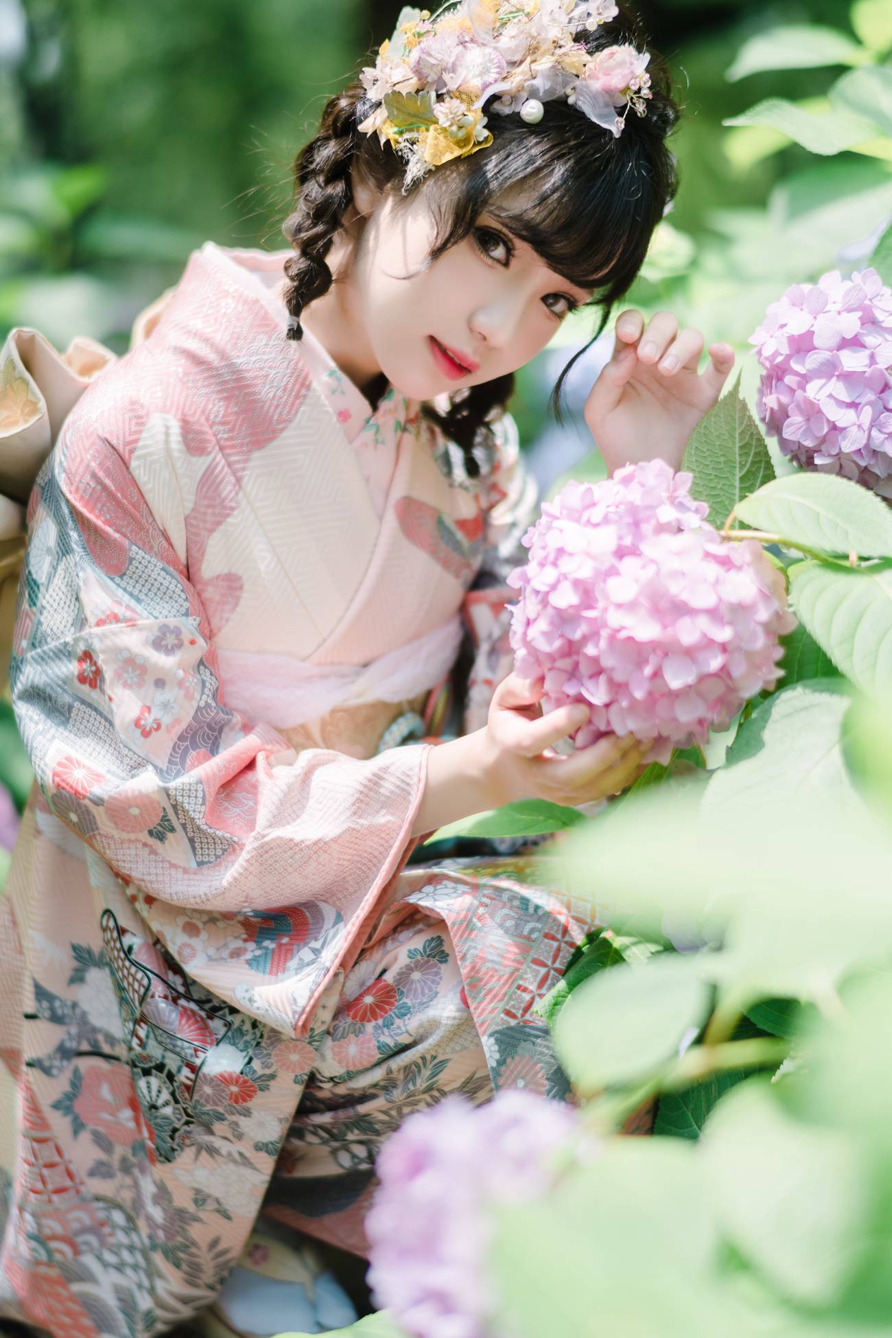 花柒Hana &#8211; 绣球花和服[18P]第4张