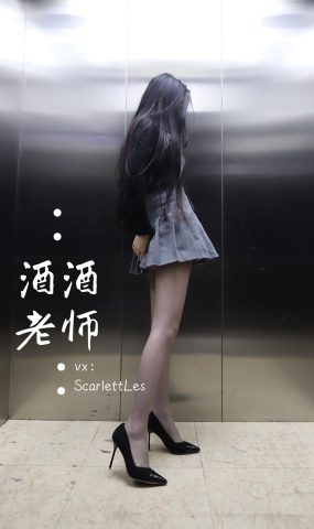 美腿博主@酒酒老师 老师的电梯灰丝秘事 [60P]